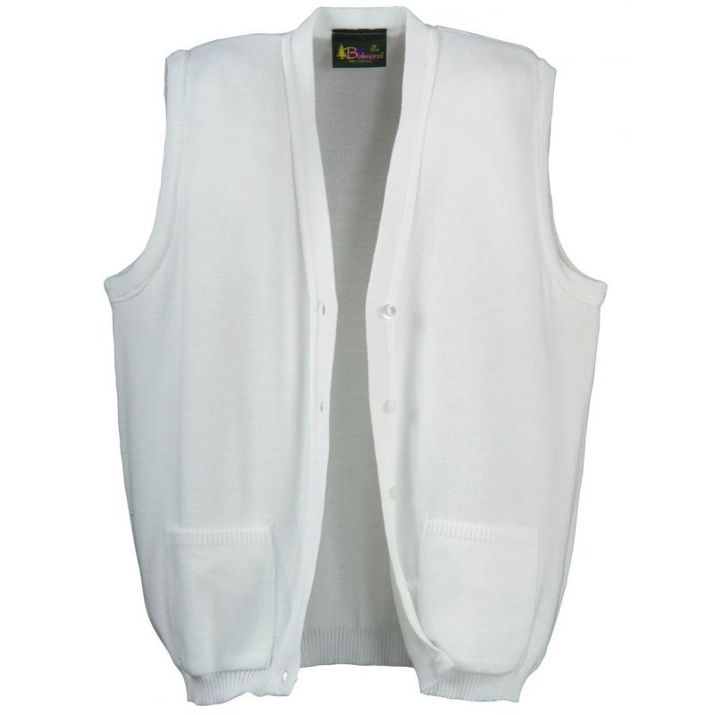 Gilet sans manche cuir femme blanc