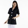 Blouse pharmacie noire et blanche