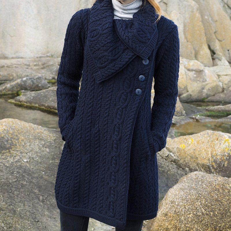 manteau ceinturé laine femme