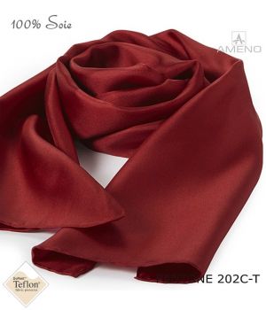 ZLTdream Voiles et écharpes 100 % soie pour femme 250 x 110 cm,  Noir-bordeaux : : Mode