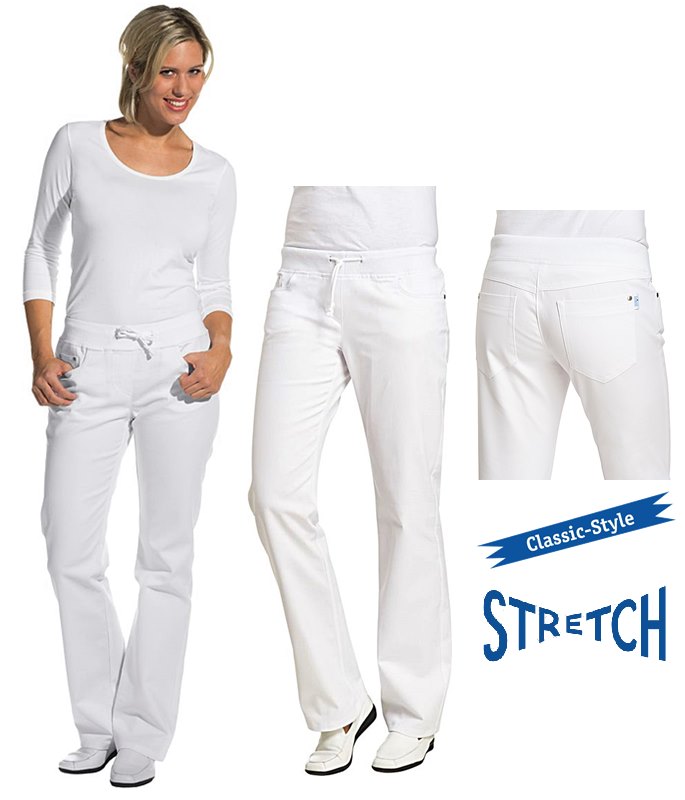 Pantalon stretch blanc on sale femme