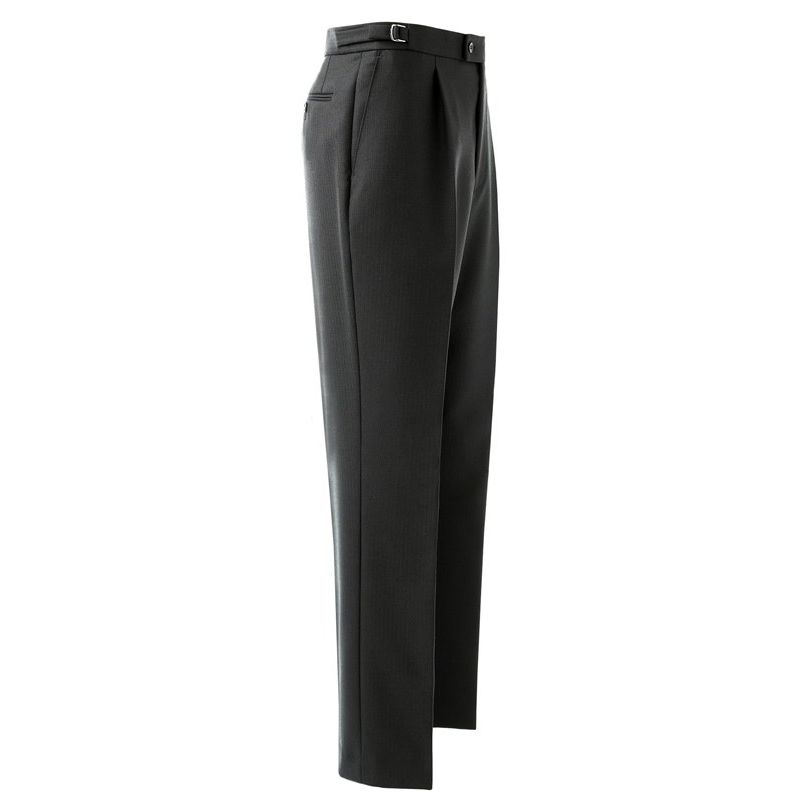 pantalon homme en toile avec taille ajustable noir pantalons promos
