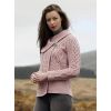 Cardigan Femme de style Irlandais, Rose poudré