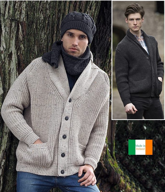  Cardigan  Irlandais Homme  Poches plaqu es Coupe Tendance 