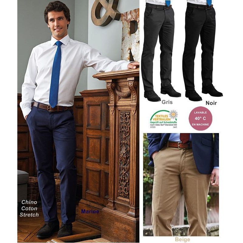 Pantalon Homme Casual, 5 poches, Chic et décontracté, Stretch