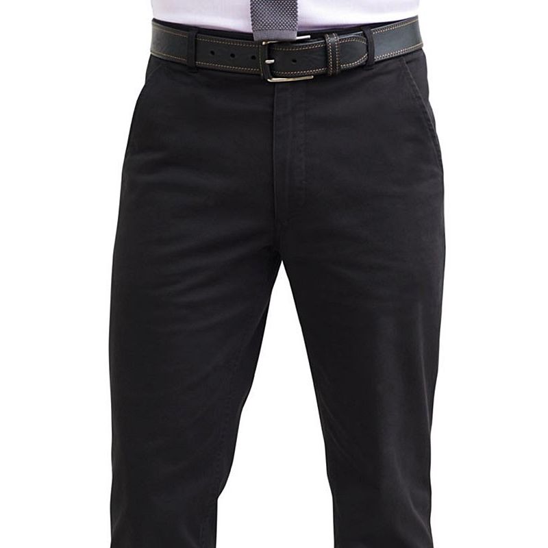 Essentials Pantalon Chino Infroissable, Plat à l'Avant, Coupe  Classique (Grandes Tailles Disponibles) Homme : : Mode