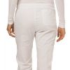 Pantalon Femme Blanc Surpiqûres Contrastées