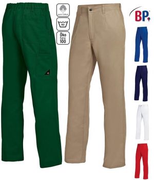 Pantalon de Travail homme, Grand Teint, 100% Coton, Elastique au Dos
