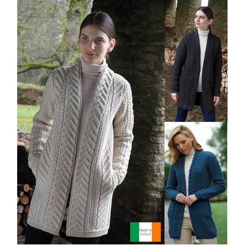 gilet irlandais femme à tricoter