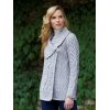 Cardigan Femme de style Irlandais, Gris clair