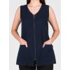 Blouse Femme Professionnelle, Fermeture à Glissière, Marine