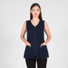 Blouse Femme Professionnelle, Sans Manches, Marine