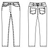 Jean Skinny Femme, 5 poches, Dessin