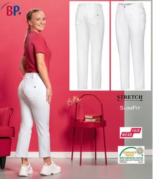 Jean Femme SlimFit Blanc, Longueur 7/8, Stretch Confort,Taille 40-42.