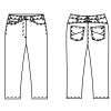 Jean Femme SlimFit Blanc, Dessin