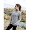 Pullover Sweater Irlandais Femme, Gris clair