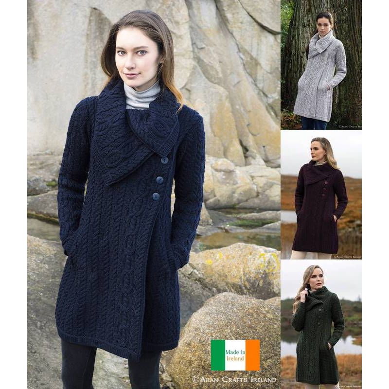 manteau en grosse laine
