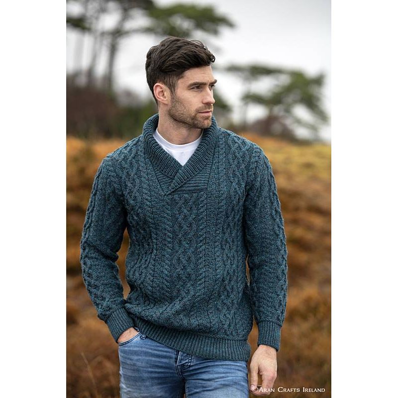 Pull irlandais chaud laine mérinos Aran Crafts