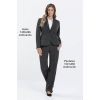 Pantalon Femme Premium, Anthracite Porté avec Veste assortie