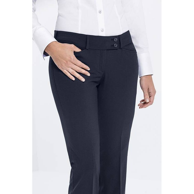 Pantalon Femme Premium, Taille haute, Coupe droite, Confort Bi-Stretch