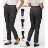 Pantalon Femme, Confortable et Elegant, Polyester Sergé Doux, Taille Elastiquée