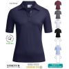 Polo Femme, Manches courtes, Col Chemise Kent, Stretch
