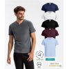 Tee-Shirt Homme, Coupe Regular Fit, Col en V, Coton et Stretch