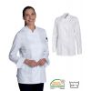 Veste de Cuisine Femme, Manches Longues, Blanche, Boutons Pressions